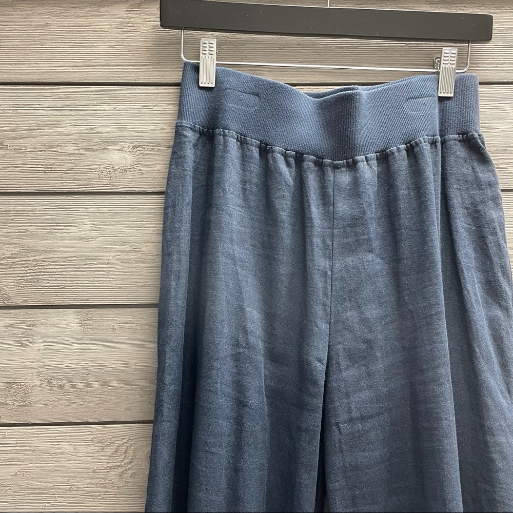 Wide Leg Linen Pants by 3 DOTS SB - Picture 3 of 7